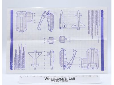 Remote Piloted Vehicle 1988 ORIGINAL Instructions/Blueprints G.I. Joe Hasbro