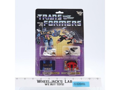 Frenzy & Laserbeak SILVER100% Complete W/CARDBACK & BUBBLE G1 Transformer nms