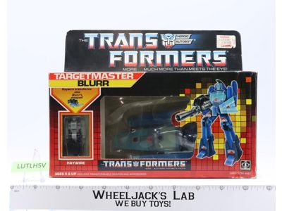 Blurr Targetmaster 100% Complete W/Box & Insert 1986 Vintage G1 Transformers