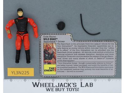 Wild Boar V1 100% Complete G.I. Joe 1989 Hasbro Vintage Action Figure