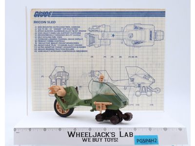 LCV Recon Sled 100% Complete GI Joe 1986 Hasbro Action Figure Vehicle Vintage