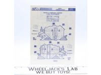 Mobile Command Center Label Placement ORIGINAL Instructions/Blueprints G.I. Joe