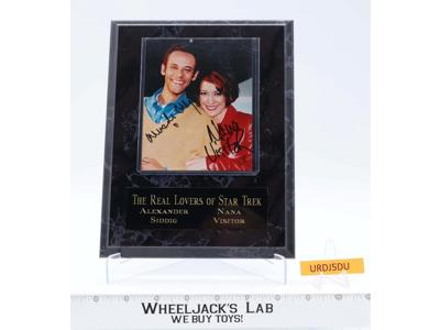 Real Lovers of Star Trek Alexander Siddig & Nana Visitor AUTOGRAPHED 9x7 Plaque
