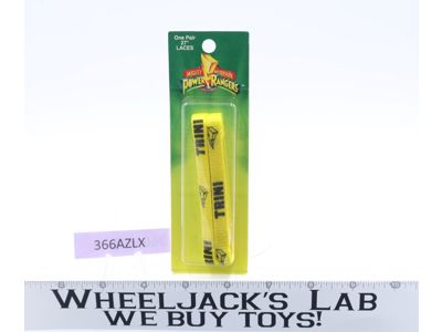 Yellow Ranger Shoe Laces Mighty Morphin Power Rangers 1994 Saban NEW SEALED