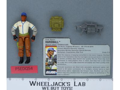 Hardball V1 100% Complete G.I. Joe 1988 Hasbro Vintage Action Figure