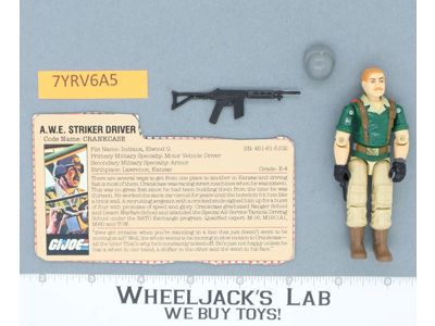 Crankcase V1 100% Complete G.I. Joe 1985 Hasbro Vintage Action Figure