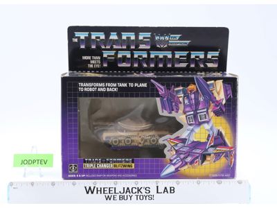 Blitzwing 100% Complete W/BOX & INSERT 1985 Vintage G1 Transformers Hasbro