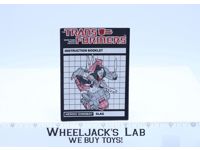 Slag Figure Instruction Manual Booklet 1985 G1 Transformers