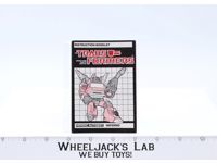 Inferno Action Figure Vintage Instruction Manual 1985 Hasbro G1 Transformers