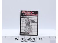 Sludge Instructions Manual Booklet 1985 Hasbro G1 Transformers Vintage Figure