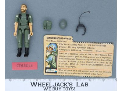 Breaker V1 Straight Arm 100% Complete G.I. Joe 1982 Hasbro Vintage Action Figure