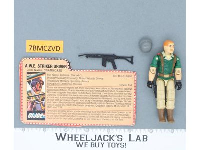 Crankcase V1 100% Complete G.I. Joe 1985 Hasbro Vintage Action Figure