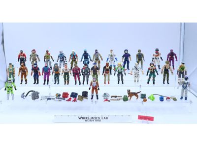 Lot of 30 GI Joe Action Figures + Accessories Hasbro 1980s - 1990s Vintage