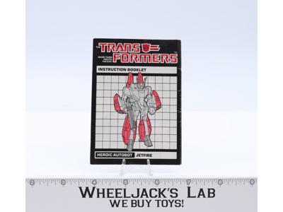 Jetfire Instructions Manual Booklet 1984 Hasbro G1 Transformers Vintage Figure