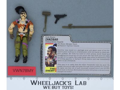 Zanzibar V1 100% Complete G.I. Joe 1987 Hasbro Vintage Action Figure