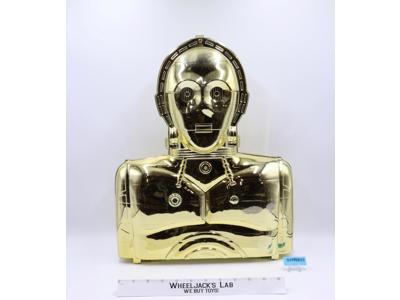C-3PO Gold Action Figure Storage Case W/ Insert & Stickers Star Wars 1983 Kenner