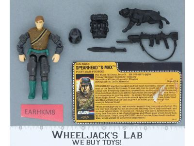 Spearhead & Max V2 Night Force Complete G.I. Joe 1989 Hasbro Vintage Figure