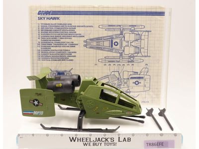 Sky Hawk 100% Complete 1984 G.I. Joe Hasbro Vintage Action Figure Vehicle