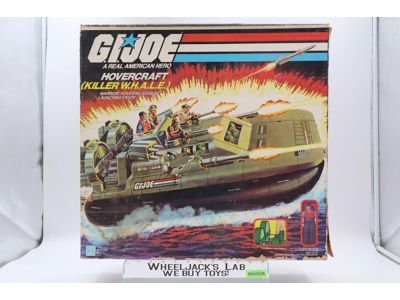 Hovercraft Killer W.H.A.L.E. Complete W/ Box & Driver GI Joe 1984 Hasbro Vehicle