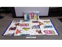 WWF Wrestling Twin Bedding Set Pillowcase + Blanket 1991 Titan Sports