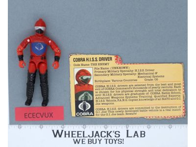 Cobra H.I.S.S. Driver V1 100% Complete G.I. Joe 1983 Hasbro Vintage Figure