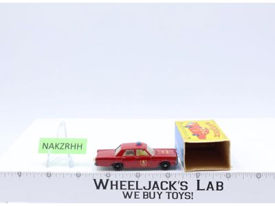 Fire Chief Car 59 Lesney Matchbox Series Made In England With Driver