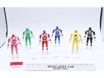 Lot of 6 Auto Morphin Power Rangers 1990s Bandai Action Figures W/ Accessories