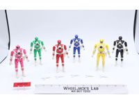 Lot of 6 Auto Morphin Power Rangers 1990s Bandai Action Figures W/ Accessories