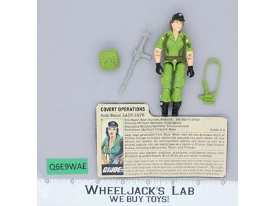 Lady Jaye V1 100% Complete G.I. Joe 1985 Hasbro Vintage Action Figure