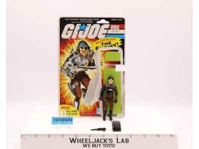 Major Bludd 100% Complete W/ Cardback 1983 G.I. Joe Hasbro Vintage Action Figure