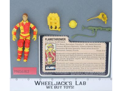Blowtorch V1 100% Complete G.I. Joe 1984 Hasbro Vintage Action Figure
