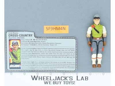 Cross-Country V1 100% Complete G.I. Joe 1986 Hasbro Vintage Action Figure