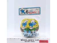 Pack of 6 Smurf Party Blowouts Vintage NEW SEALED Unique