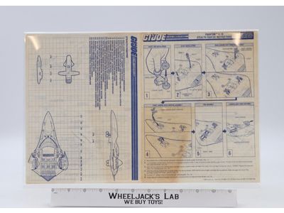Phantom X-19 Stealth Fighter 1989 ORIGINAL Instructions Blueprints G.I. Joe