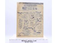 US Flagg Aircraft Carrier Label Placement 1985 Instructions / Blueprints GI Joe