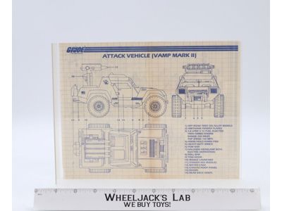 Attack Vehicle (Vamp Mark II) 1984 ORIGINAL Instructions / Blueprints G.I. Joe