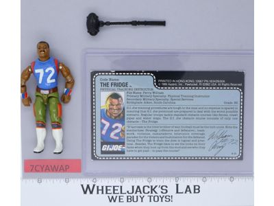 The Fridge V1 RED CARD BACK 100% Complete G.I. Joe 1986 Hasbro Vintage Figure