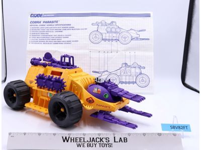 Cobra Parasite 100% Complete GI Joe 1992 Hasbro Action Figure Vehicle