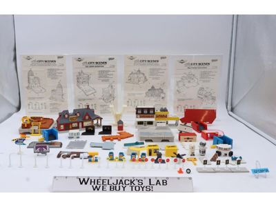 Lot of City Scenes Parts & Accessories Micro Machines 1987-89 Galoob Vintage