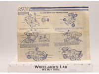Snow Cat 1985 ORIGINAL Instructions Blueprints G.I. Joe Hasbro Action Figure