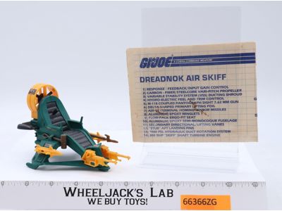 Dreadnok Air Skiff 100% Complete GI Joe 1987 Hasbro Vintage Figure Vehicle