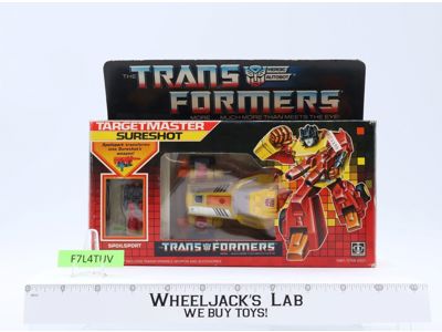 Sureshot Targetmaster Complete W/BOX & INSERT MIB Vintage Hasbro G1 Transformers