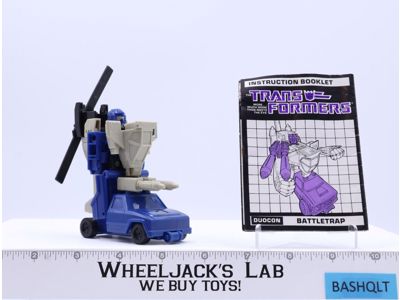 Battletrap BLUE TRUCK 100% Complete 1987 Hasbro G1 Transformers Action Figure