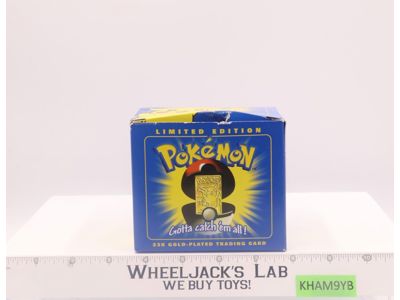 23K Gold-Plated Trading Card Pikachu Box Pokemon 1999 Burger King NEW SEALED