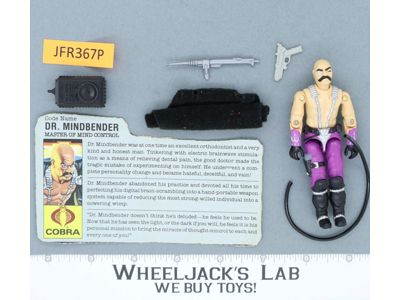 Dr. Mindbender V1 100% Complete G.I. Joe 1986 Hasbro Vintage Action Figure
