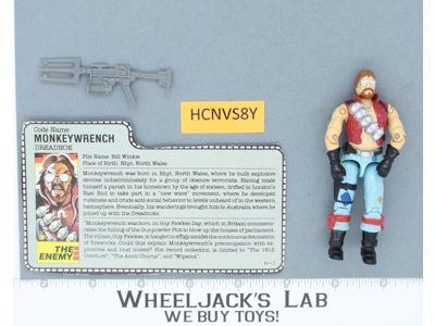 Monkeywrench V1 100% Complete G.I. Joe 1986 Hasbro Vintage Action Figure