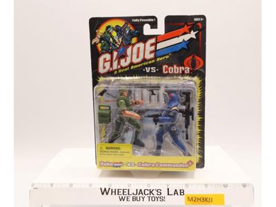 Duke vs Cobra Commander GI Joe vs Cobra 2001 Hasbro NEW MOSC SEALED