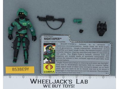 Night-Viper V1 100% Complete G.I. Joe 1989 Hasbro Vintage Action Figure