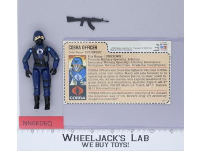 Cobra Officer V1.5 Swivel Arms RED CARD BACK 100% Complete G.I. Joe 1983 Hasbro