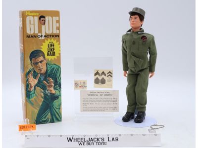 #7500 Man of Action Flocked Brown Hair 12" GI Joe 1970 Hasbro Action Figure